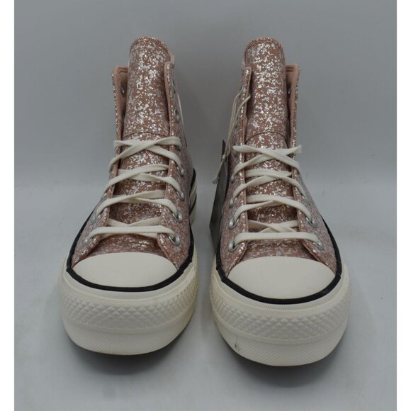 Converse Women 8.5 Chuck Taylor All Star Glitter Metallic Platform Sneakers - Picture 2 of 13